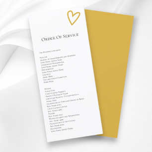 Nothing Fancy Order of Service Colourful Program Invitation