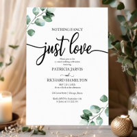 Nothing Fancy Wedding Greenery Budget Invitations