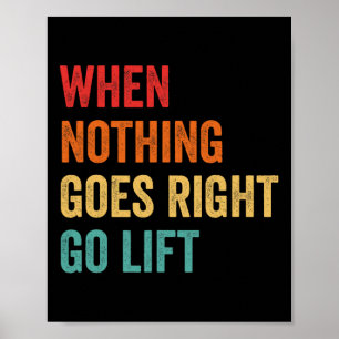 Nothing Goes Right - Bodybuilding Caption Poster
