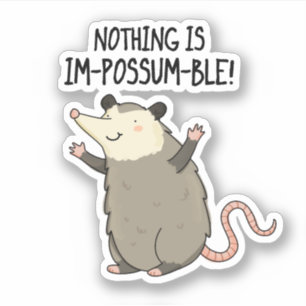 Nothing Is Im-possum-ble Funny Possum Pun 