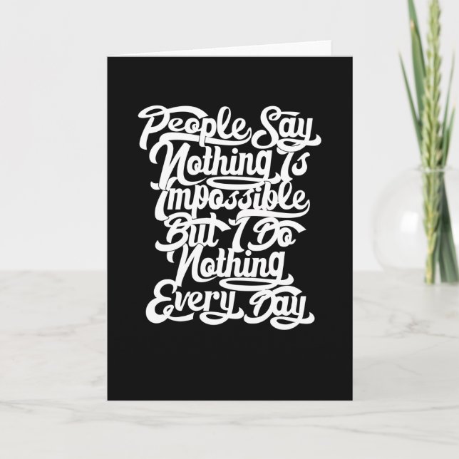 Nothing is Impossible Card (Front)
