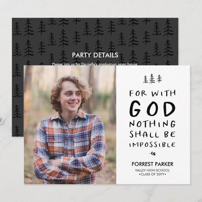 Nothing is Impossible Graduation Announcement (Front/Back)