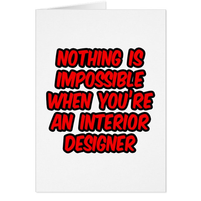 Nothing Is Impossible...Interior Designer (Front)