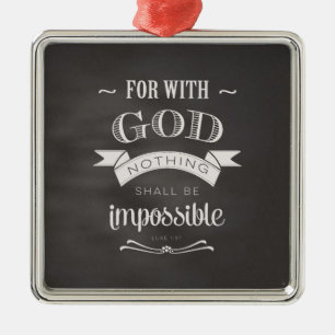 Nothing Is Impossible Metal Tree Decoration