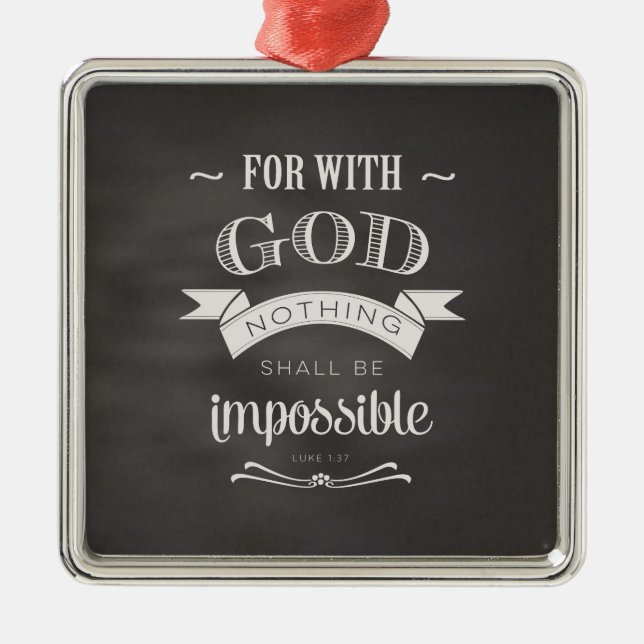 Nothing Is Impossible Metal Tree Decoration (Front)