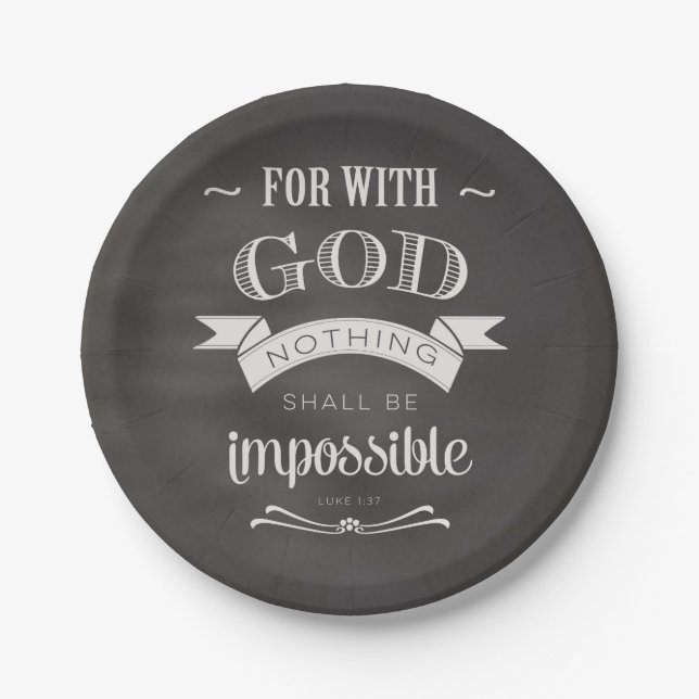 Nothing is Impossible Paper Plate (Front)