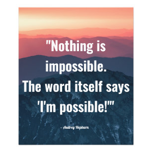 Nothing is impossible photo print