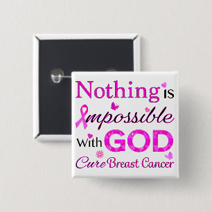 Nothing is Impossible With GOD 15 Cm Square Badge
