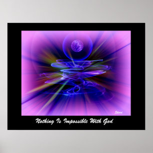 NOTHING IS IMPOSSIBLE WITH GOD..Canvas or Poster