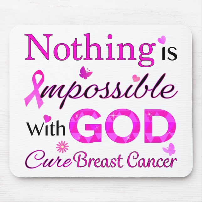Nothing is Impossible With GOD Mouse Mat (Front)