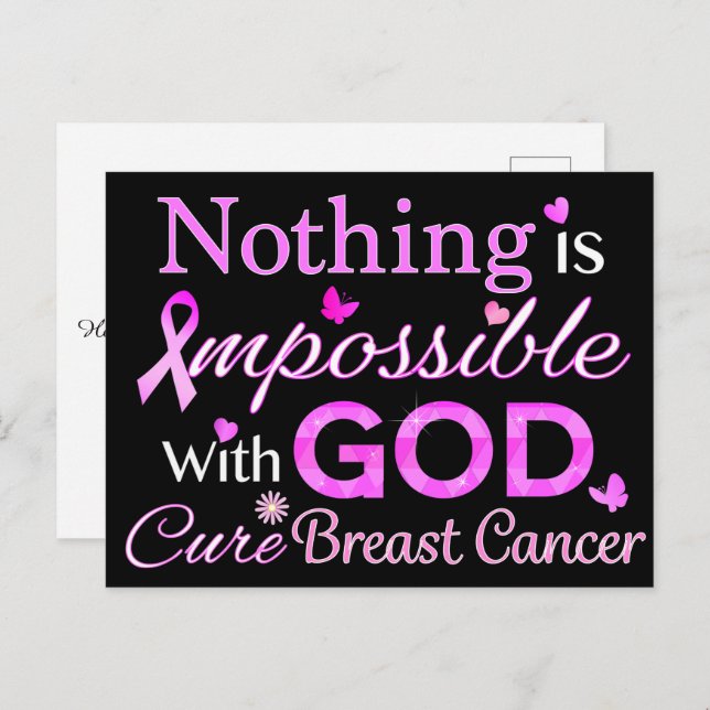Nothing is Impossible With GOD Postcard (Front/Back)