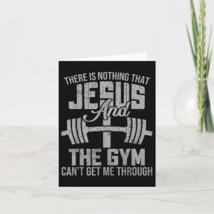 Nothing Jesus And The Gym Fitness Christian Workou Card