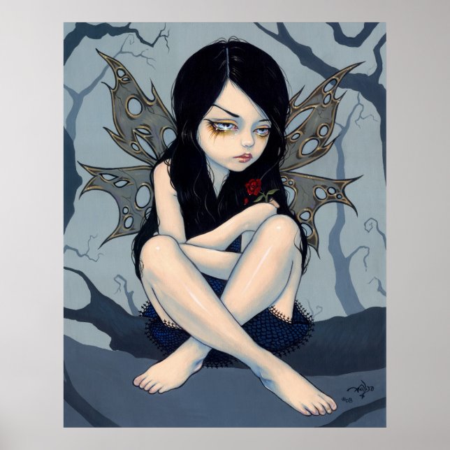 Nothing Left to Dream crying fairy Art Print (Front)