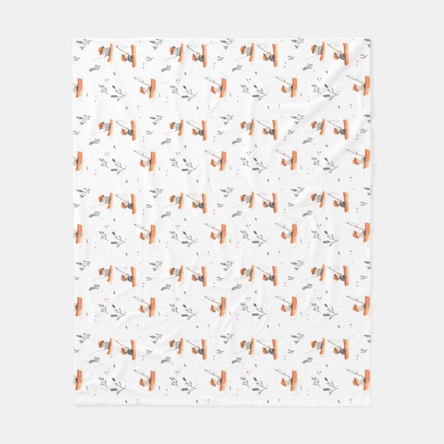 Nothing Makes A Fish Bigger Fleece Blanket (Front)