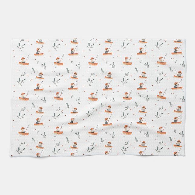 Nothing Makes A Fish Bigger Tea Towel (Horizontal)