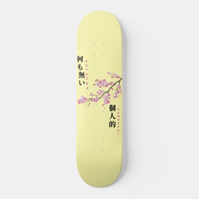 Nothing Personal - Cherry Blossom Skateboard (Front)