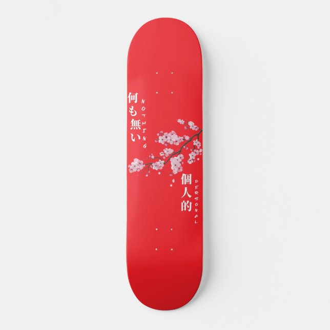 Nothing Personal - Cherry Blossom Skateboard (Front)