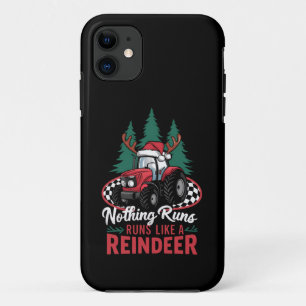 Nothing Runs Like A Reindeer Christmas Tractor iPhone 11 Case