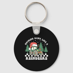 Nothing Runs Like A Reindeer Funny Christmas Famil Key Ring