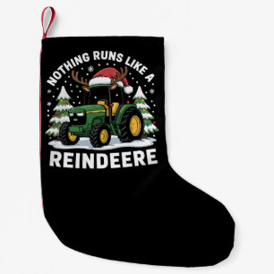 Nothing Runs Like A Reindeere Christmas Tractor Small Christmas Stocking