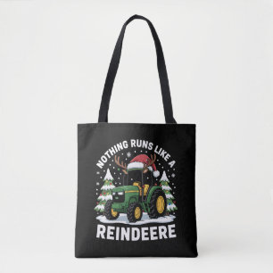 Nothing Runs Like A Reindeere Christmas Tractor  Tote Bag