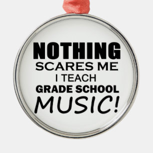 Nothing Scares Me Grade School Music Metal Tree Decoration