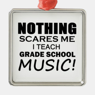 Nothing Scares Me Grade School Music Metal Tree Decoration