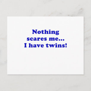 Nothing Scares me I Have Twins Postcard