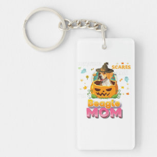 Nothing Scares Me Im A Beagle Dog Mom Witch Hat Key Ring