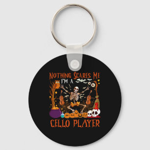 Nothing Scares Me I'm A Cello Player Halloween Ske Key Ring