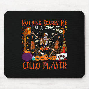 Nothing Scares Me I'm A Cello Player Halloween Ske Mouse Mat