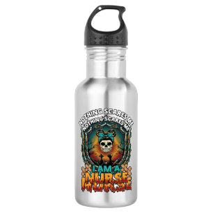 Nothing Scares Me Nurse Halloween Skull Syringe St 532 Ml Water Bottle