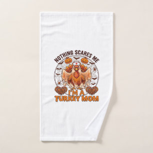 Nothing Scares Me Turkey Mum Halloween Nurse Ghost Hand Towel