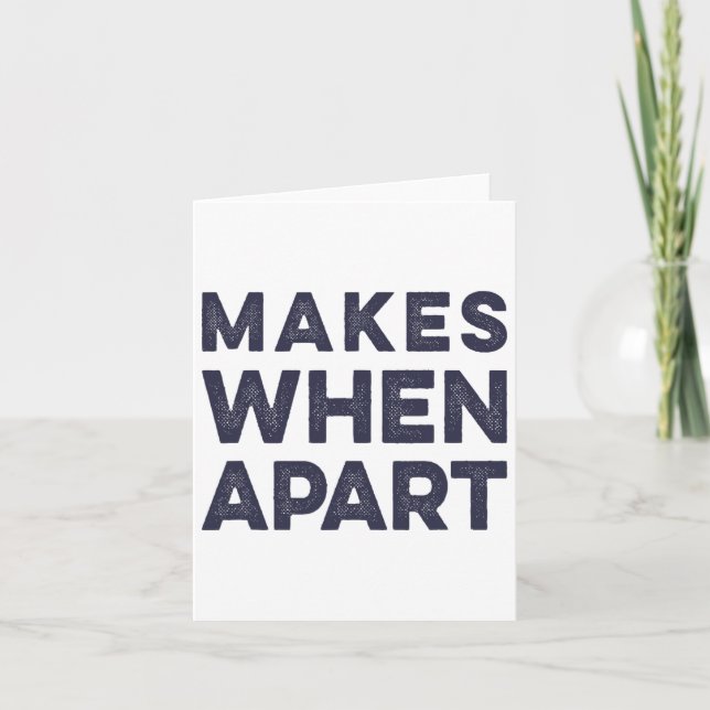 Nothing Sense We’re And Makes When Apart Couples W Card (Front)
