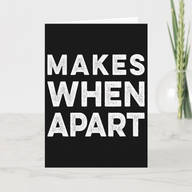 Nothing Sense We’re And Makes When Apart Couples W Card (Front)