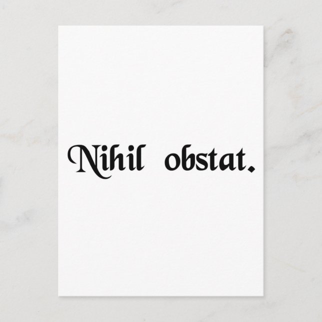 Nothing stands in the way. postcard (Front)