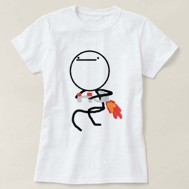 Nothing To Do Here Rage Face Meme T-Shirt (Design Front)