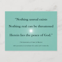 Nothing unreal exists Non duality ACIM Card
