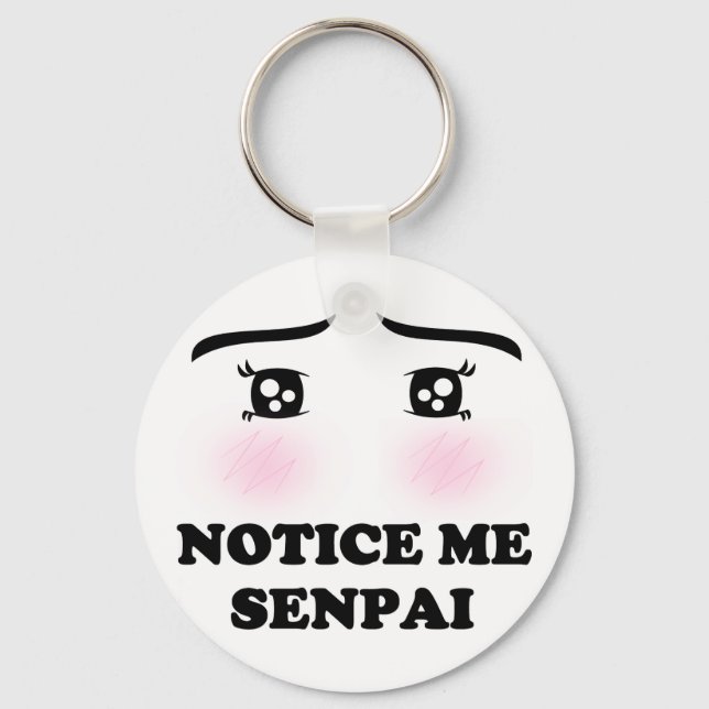 Notice Me Senfather Blushing Anime Girl Kawaii Suk Key Ring (Front)