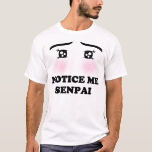Notice Me Senpai Blushing Anime Girl Kawaii Manga T-Shirt