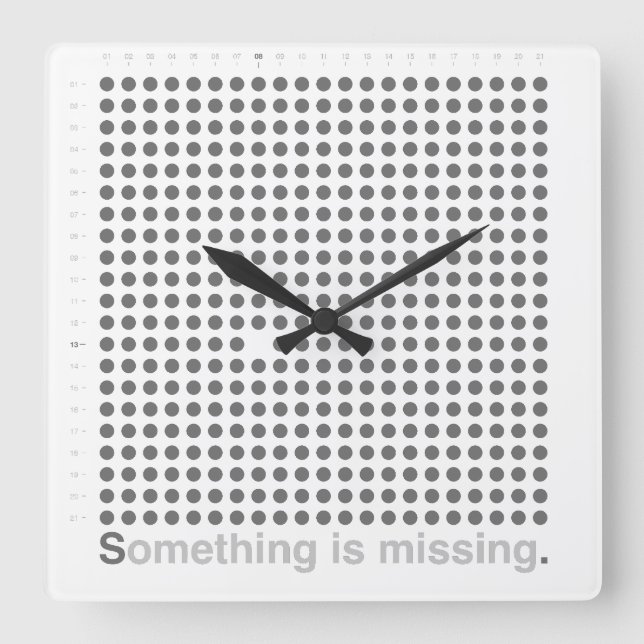 NOTICE SQUARE WALL CLOCK (Front)
