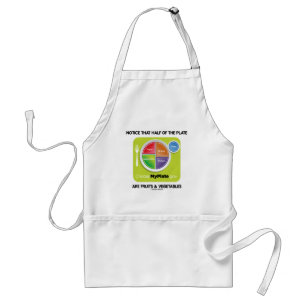 Notice That Half Of Plate Are Fruits & Vegetables Standard Apron