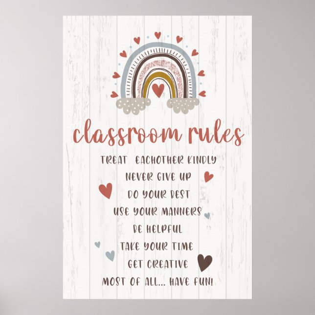 Notice To All Students Poster For Classroom (Front)