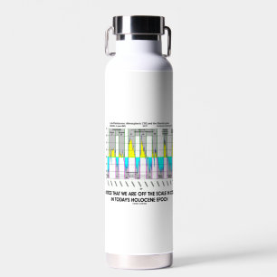 Notice We Are Off CO2 Scale Holocene Epoch Water Bottle