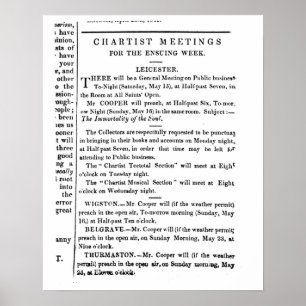 Notices for Chartist Meetings Poster