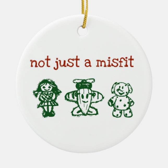 notjustxmas ceramic tree decoration (Front)