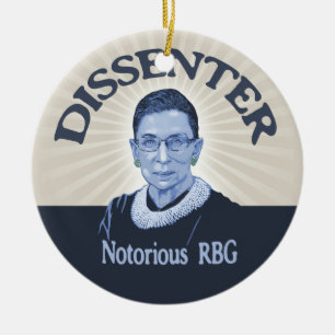 Notorious Dissenter Ceramic Tree Decoration