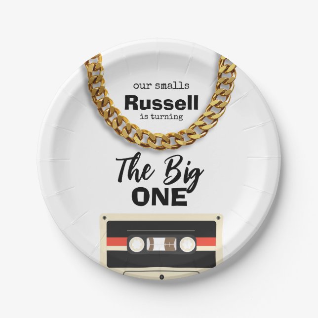 Notorious One 1st Birthday Paper Plate (Front)