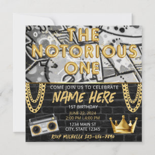 Notorious ONE Birthday Invitation