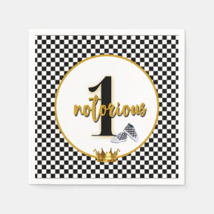 Notorious ONE Retro 90's Hip Hop 1st Birthday  Napkin